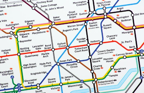 Tube map, an example of abstraction