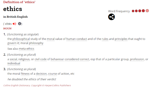 Ethics definition